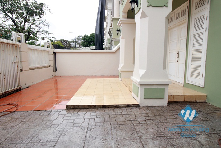 Newly renovated house with back yard and garage for rent in Ciputra Ha Noi